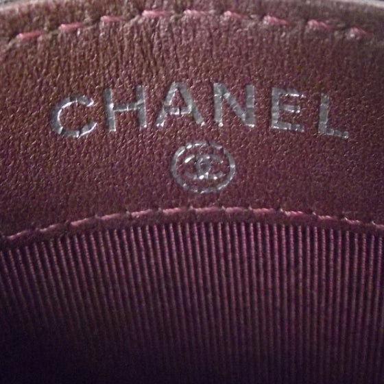 Lambskin Quilted Card Holder Black