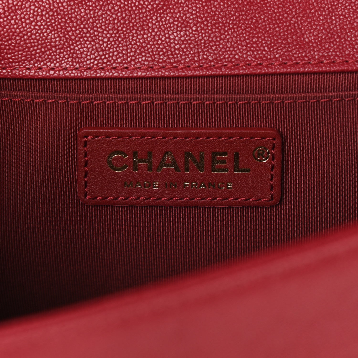 Chanel Caviar Chevron Quilted Medium Boy Flap Red 6 of 11