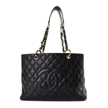 Chanel Caviar Quilted Grand Shopping Tote GST Black 1 of 8