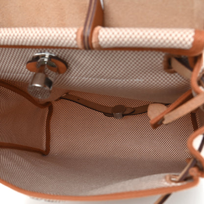 Hermes Vache Hunter Criss Viking Herbag a Dos Retourne Backpack Ecru Beige Naturel 5 of 10