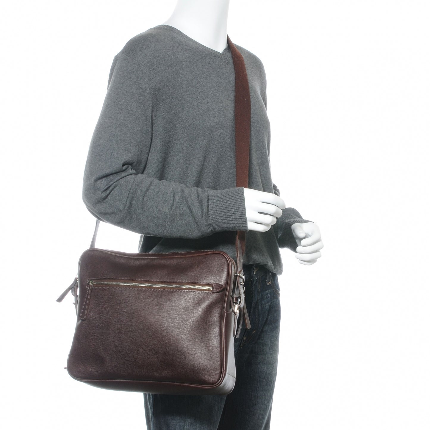 Mens Evergrain Hebdo Reporter Document Holder Havane Brown