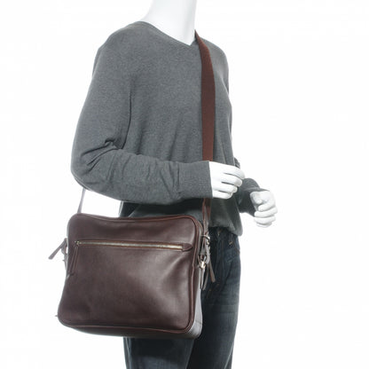 Hermes Mens Evergrain Hebdo Reporter Document Holder Havane Brown 2 of 8