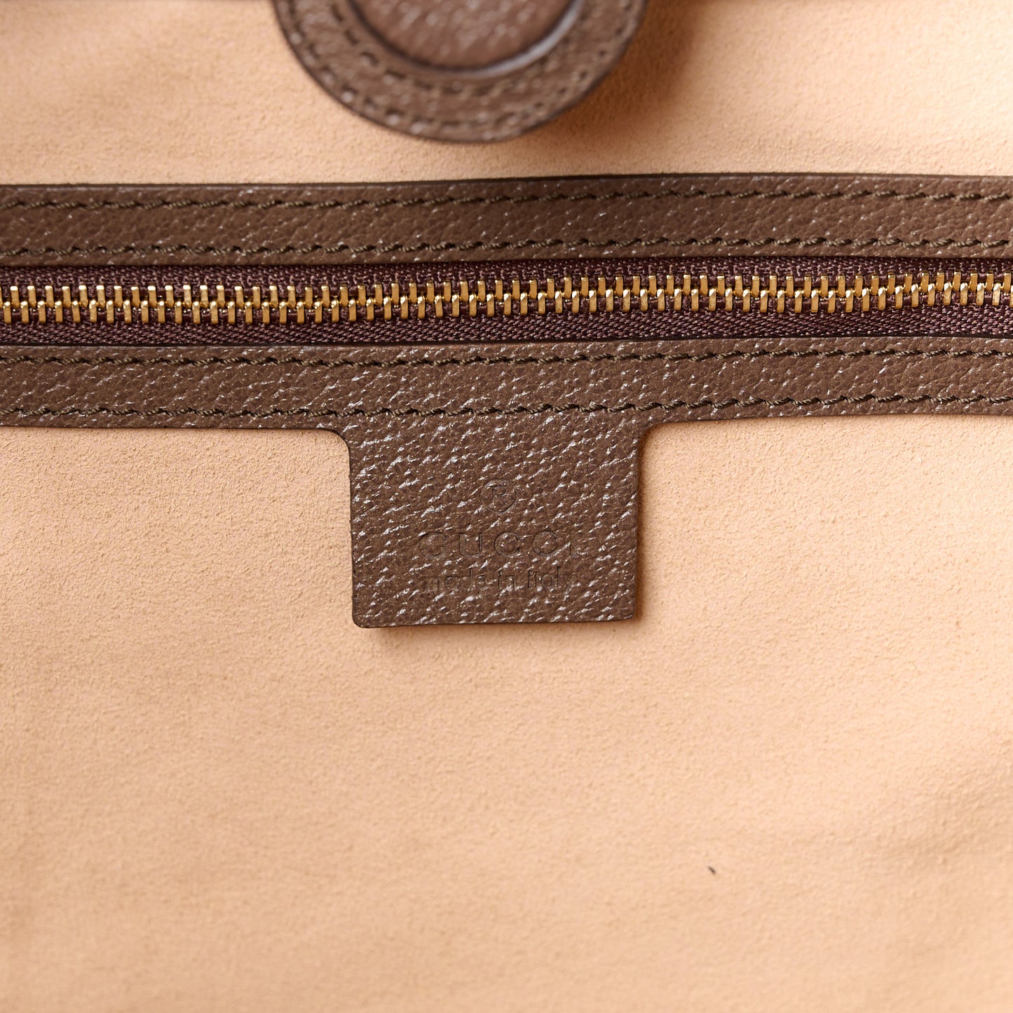GG Supreme Monogram Medium Ophidia Shopping Tote Brown
