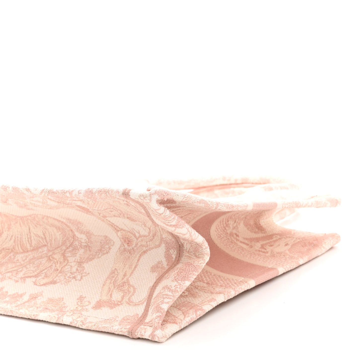 Canvas Embroidered Medium Dioriviera Toile De Jouy Book Tote Rose