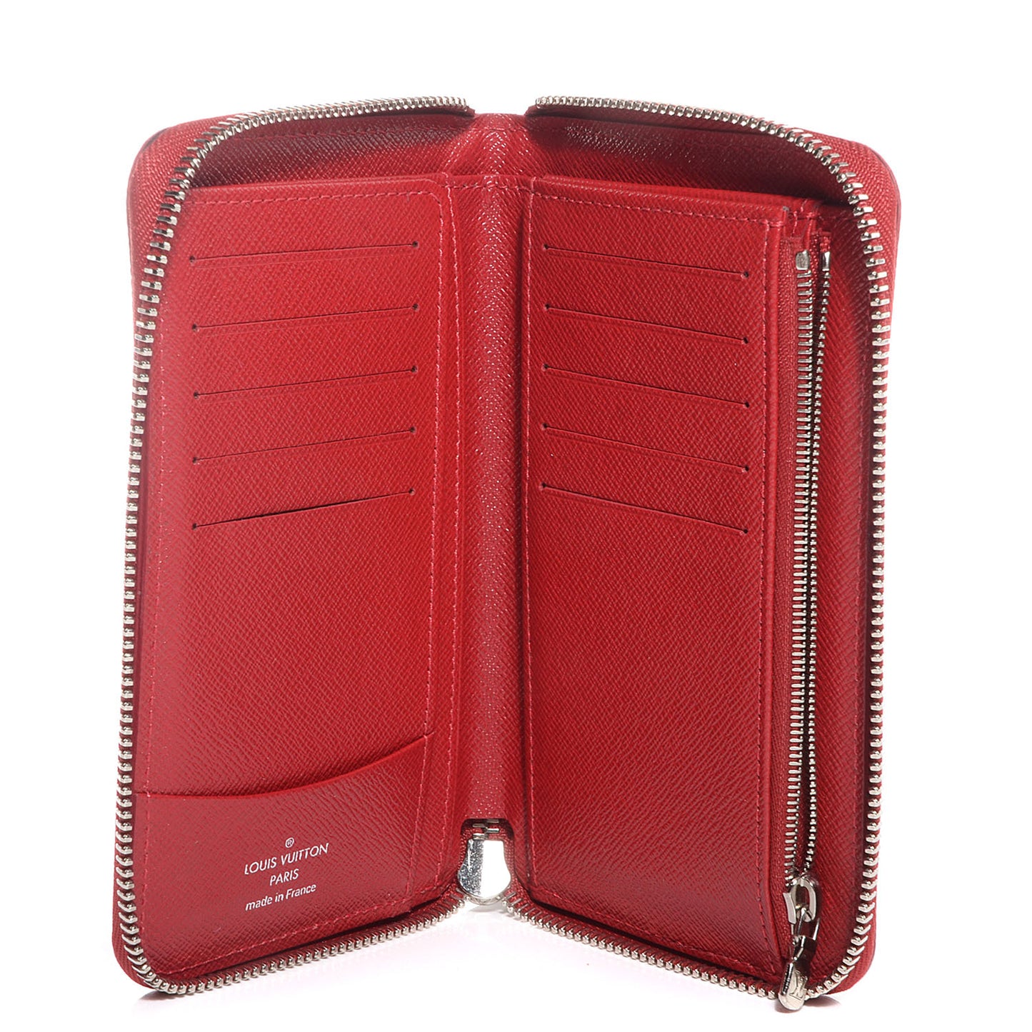 Epi Zippy Compact Wallet Carmine