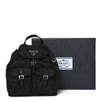 Prada Nylon Vela Mini Crossbody Backpack Black 11 of 11