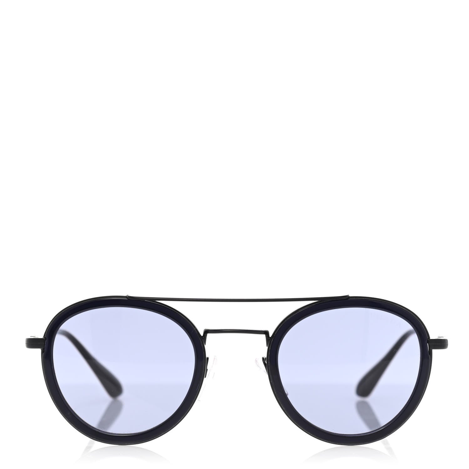 Prada Round Sunglasses SPR 56X Black 2 of 7