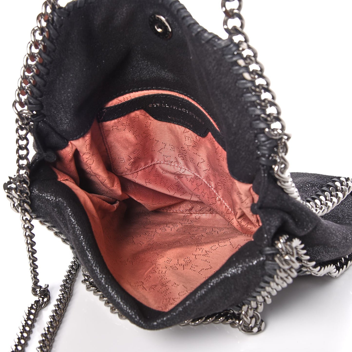 Shaggy Deer Mini Falabella Fold Over Tote Black