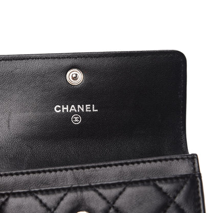 Chanel Lambskin Quilted Flap Card Holder Black 6 of 7