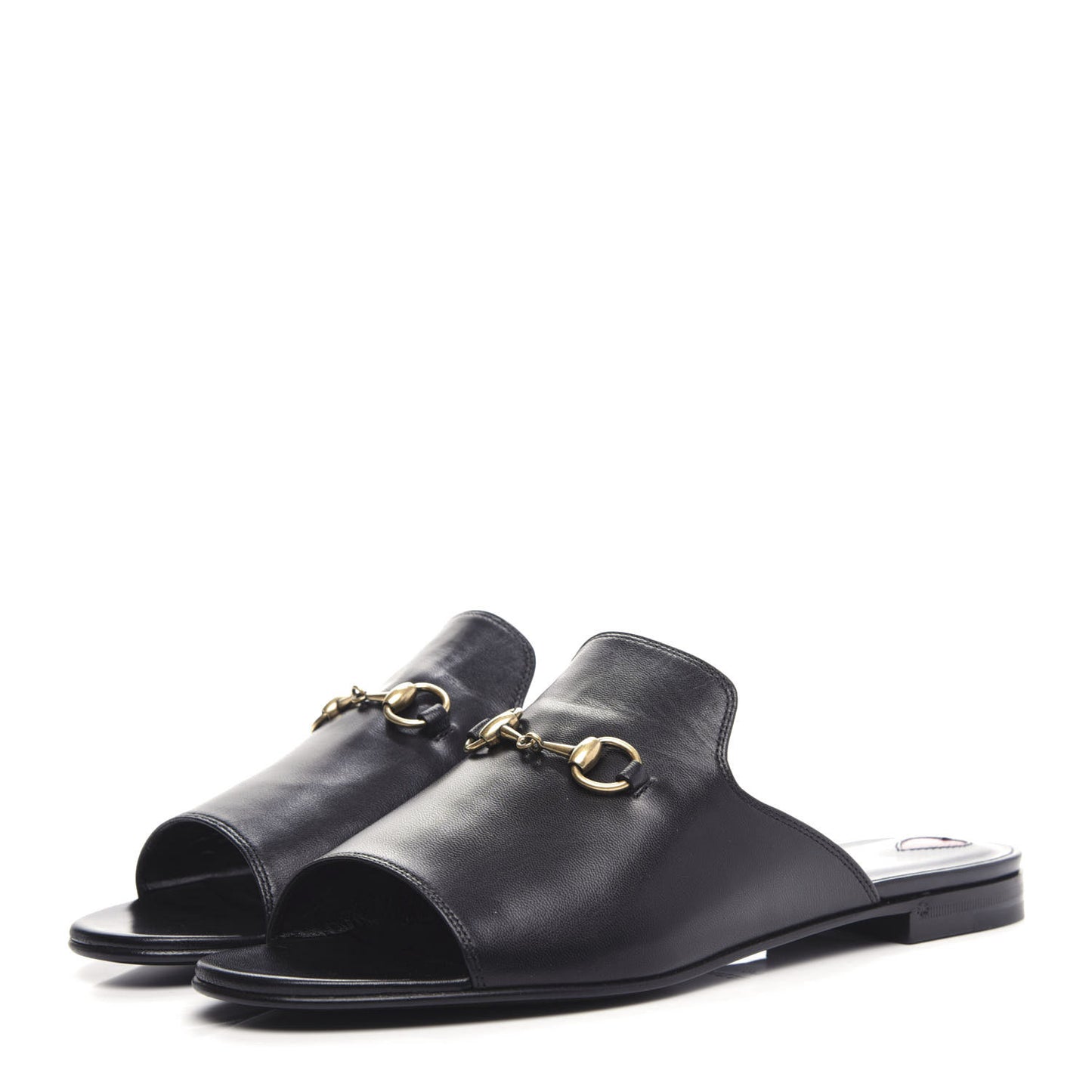 Malaga Kid Horsebit Slide Sandals 39 Black