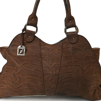 Fendi Suede Large Devil Trapezio Tote 8 of 13