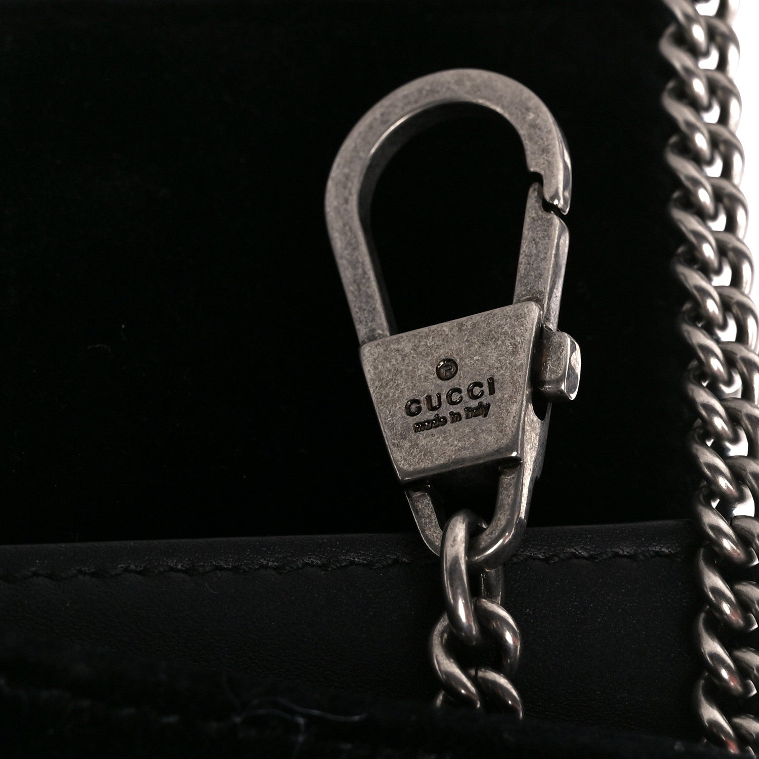 Gucci Suede Super Mini Dionysus Shoulder Bag Black 7 of 11