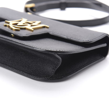 Alexander McQueen Grained Calfskin Small Insignia Flap Black 7 of 9
