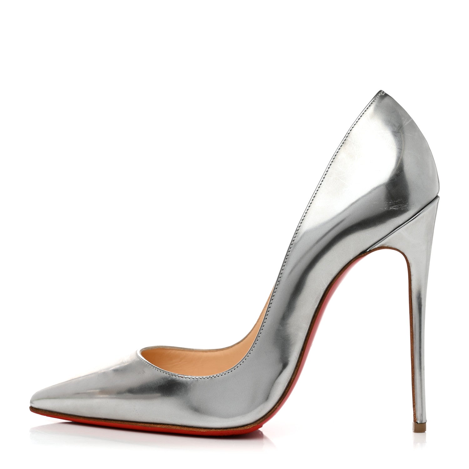 Christian Louboutin Pigalle Follies 120 Pumps 36 Silver 1 of 9
