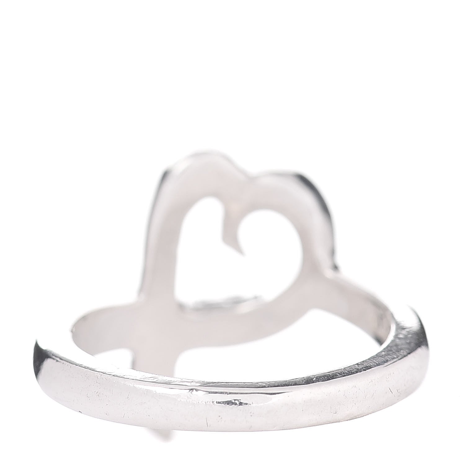 Tiffany Sterling Silver Paloma Picasso Loving Heart Ring 49 5 3 of 4