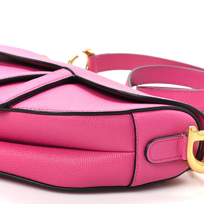 Christian Dior Grained Calfskin Saddle Bag With Strap Fuchsia 10 of 10