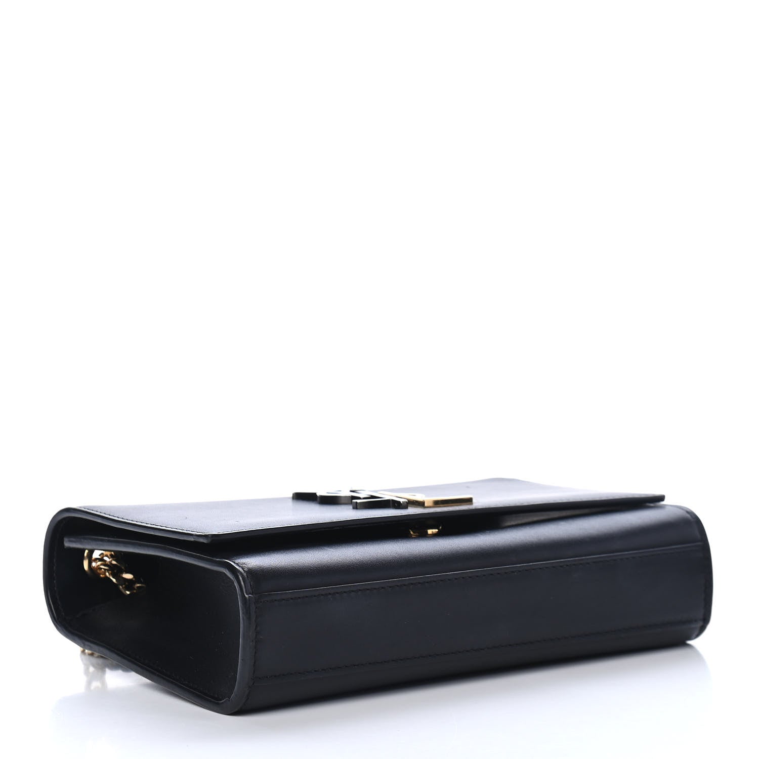 Saint Laurent Smooth Calfskin Small Deconstructed Monogram Kate Satchel Black 3 of 4
