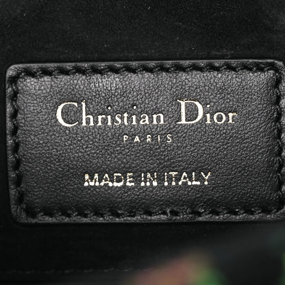 Christian Dior Lambskin Sequin Bead India Embroidered Lady D-Joy Black Multicolor 7 of 12