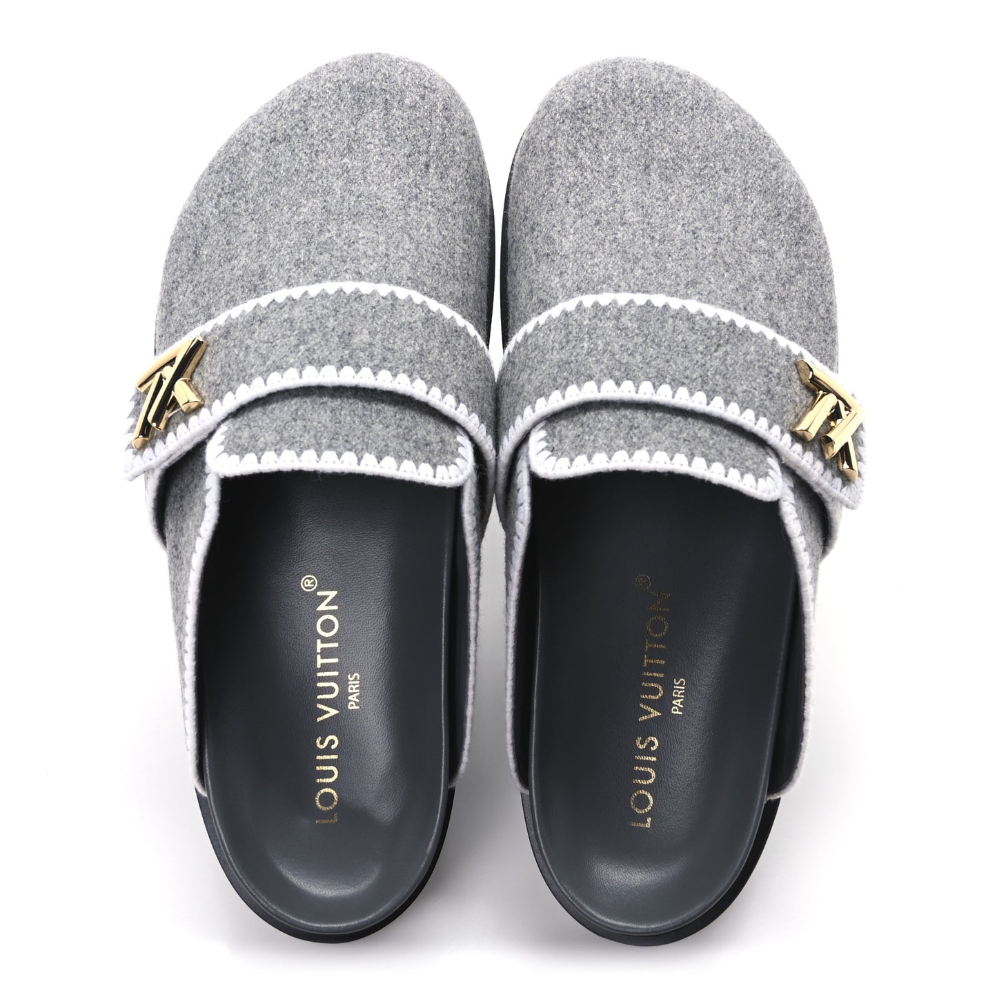 Wool Womens Cosy Flat Comfort Clog Mules 42 Anthracite Grey