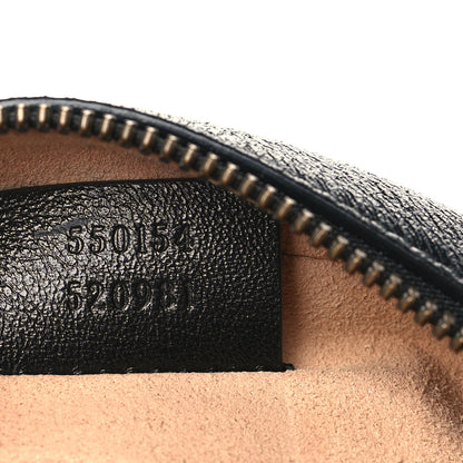Gucci Azalea Calfskin Matelasse Heart Mini GG Marmont Round Shoulder Bag Black 7 of 9