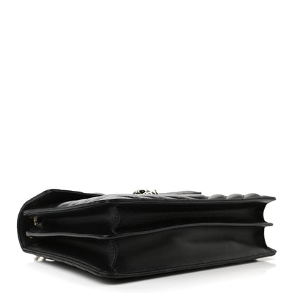 Bulgari Calfskin Quilted Serpenti Forever Shoulder Bag Black 4 of 10