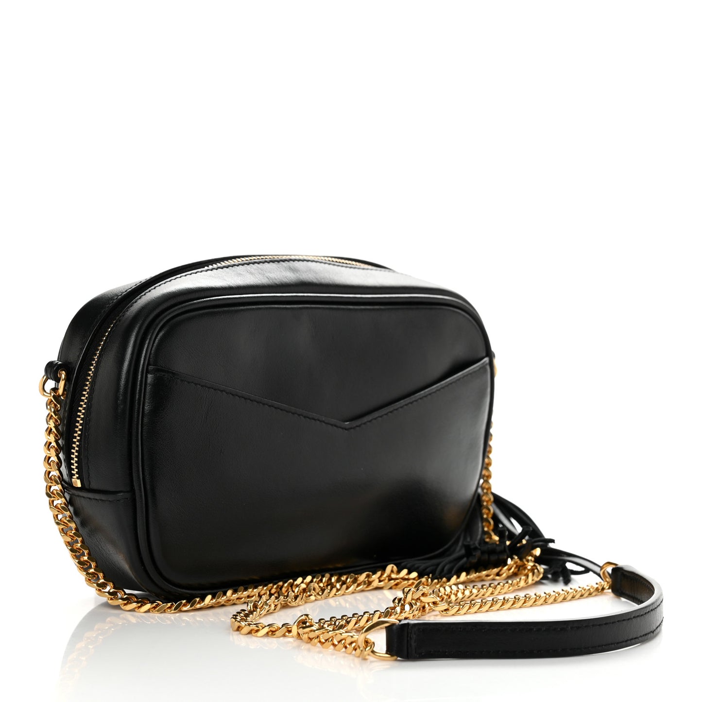 Canvas Calfskin Leopard Print Monogram Mini Lou Camera Bag Brown