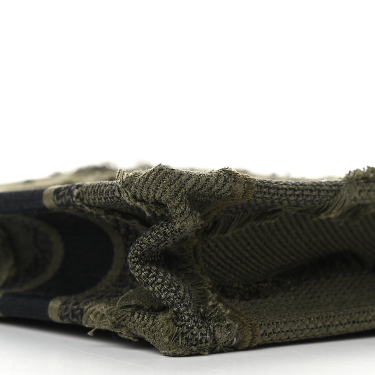 Canvas Embroidered Camouflage Mini Book Tote Green