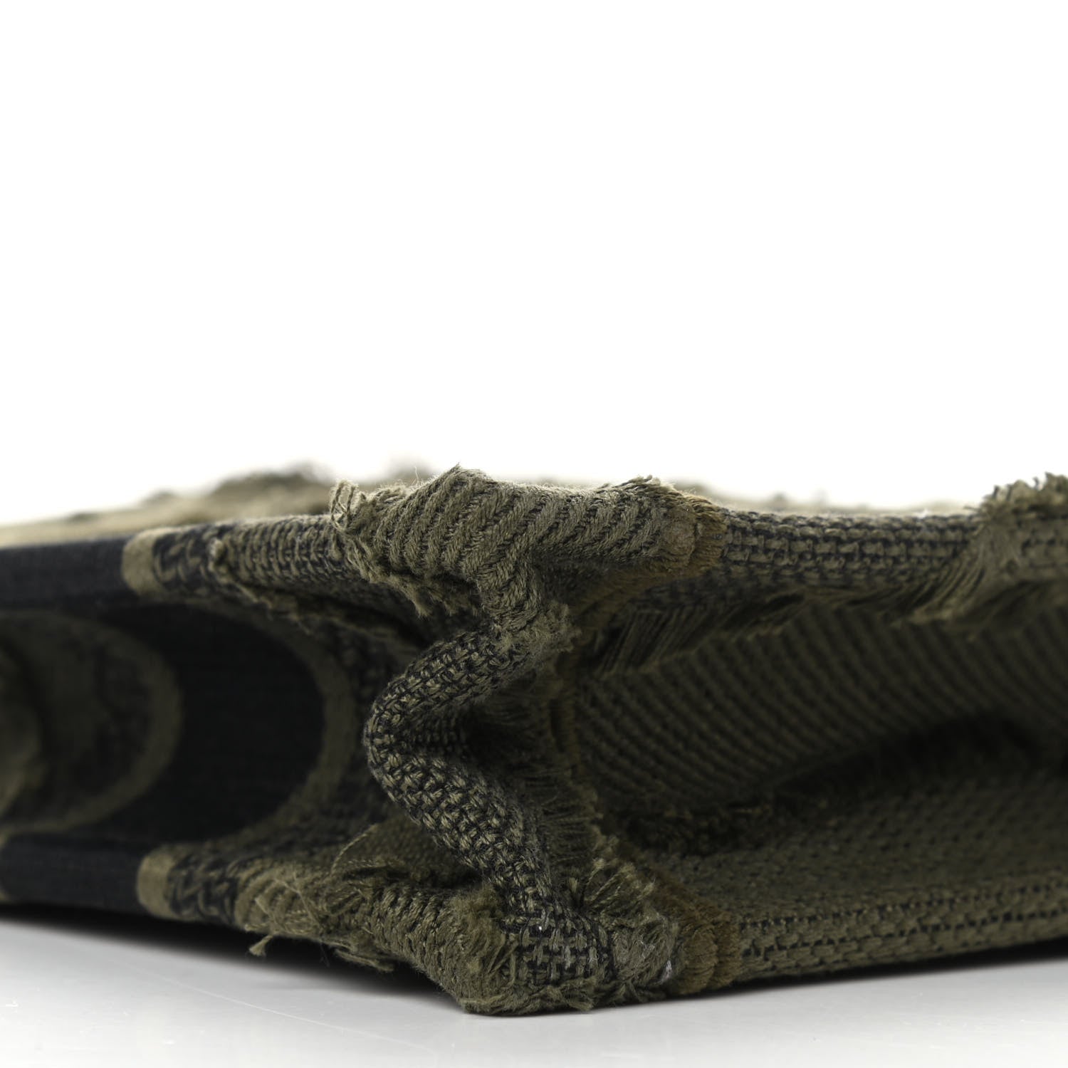 Christian Dior Canvas Embroidered Camouflage Mini Book Tote Green 7 of 8