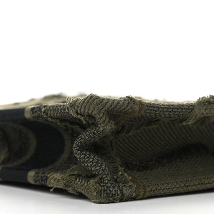 Christian Dior Canvas Embroidered Camouflage Mini Book Tote Green 7 of 8