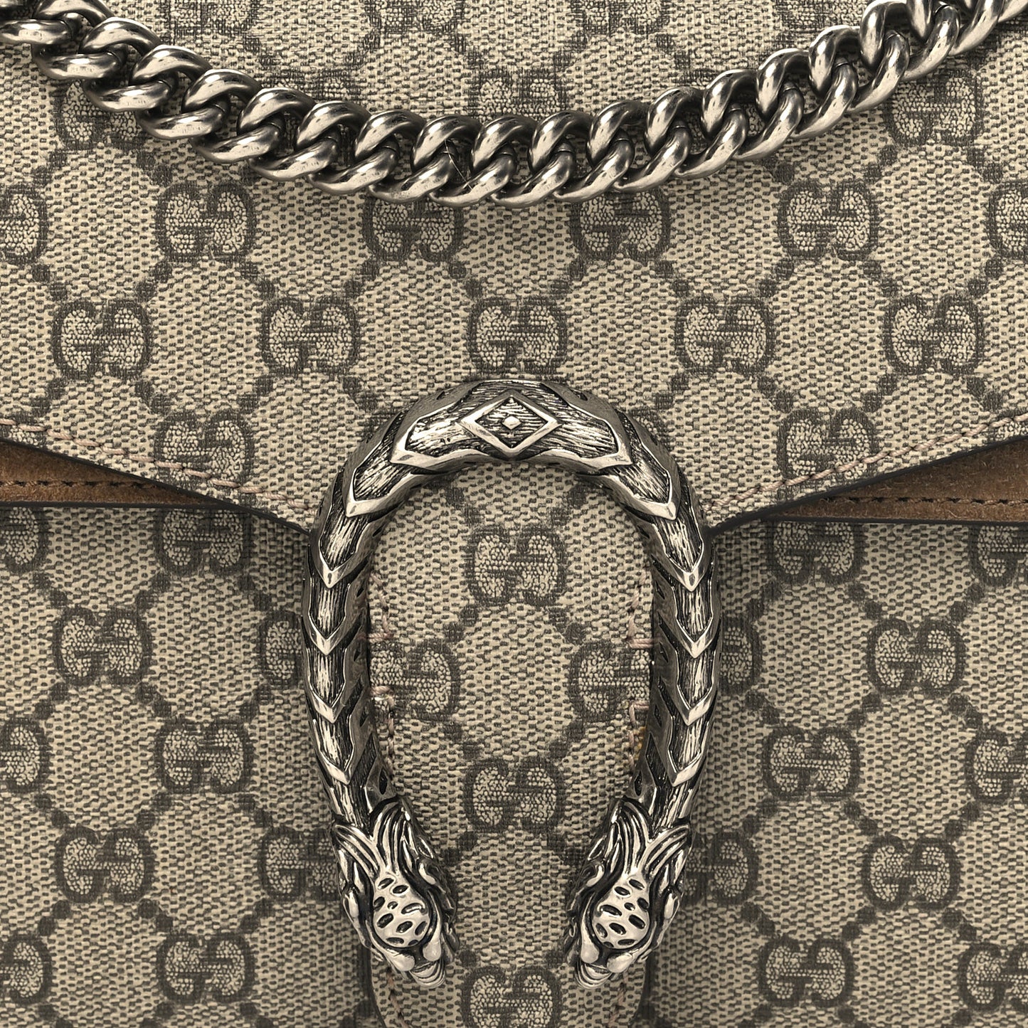GG Supreme Monogram Small Dionysus Shoulder Bag Taupe