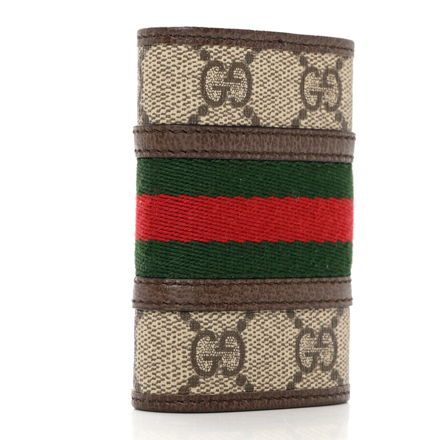 Gucci GG Supreme Monogram Web Ophidia 6 Key Holder Case Beige New Acero 3 of 9