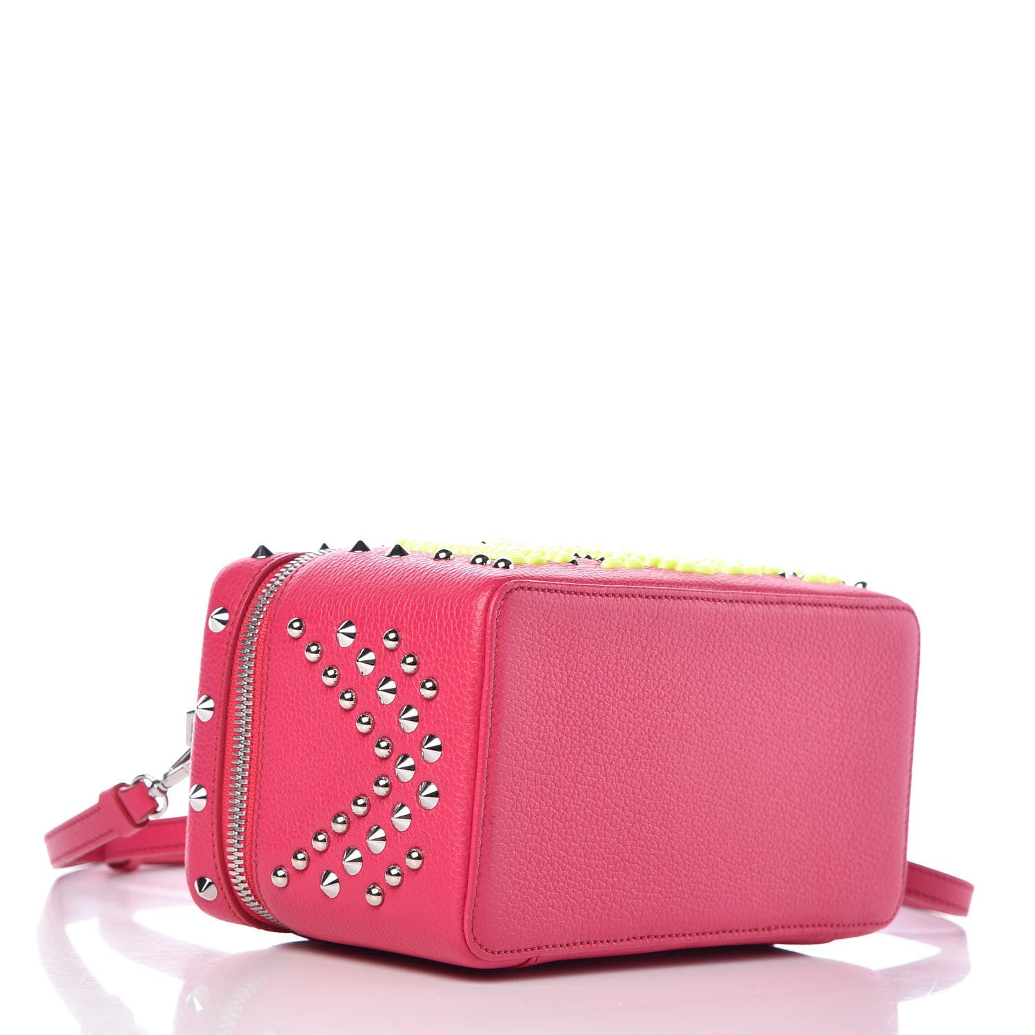 MCM Calfskin Neon Studded Rockstar Vanity Case Love Potion 4 of 8