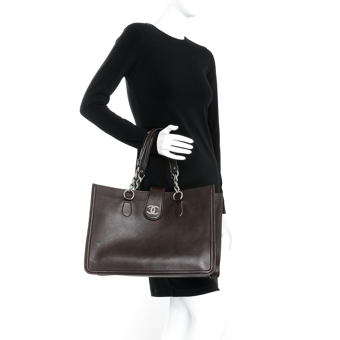 Smooth Calfskin Country Ride Tote Brown