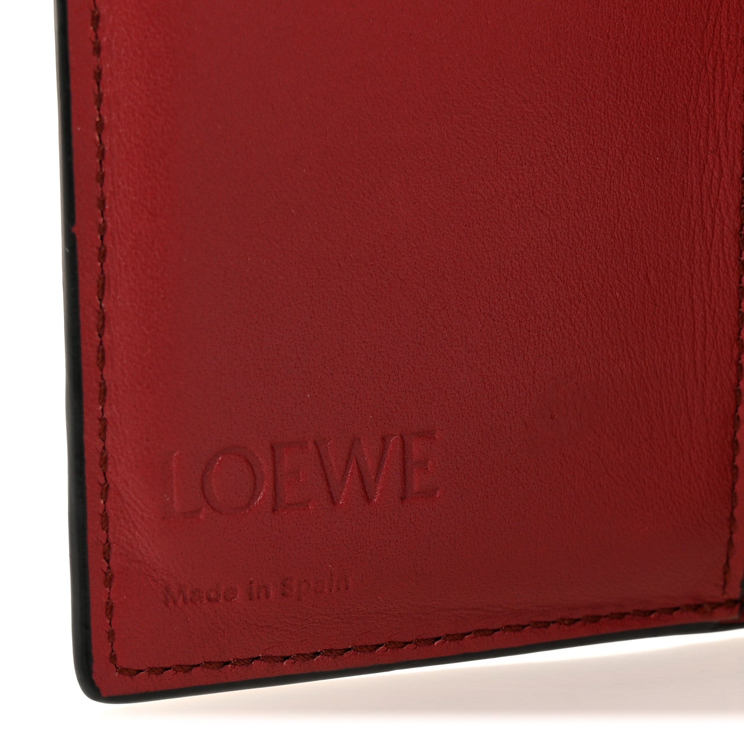 Loewe Grained Calfskin Anagram Embossed Slim Zip Bi-Fold Wallet Caramel Pecan 6 of 6