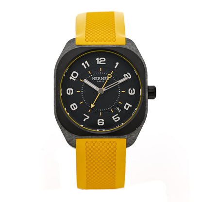 Hermes Glass Fiber Ceramic Rubber 39mm H08 Automatic Watch Yellow 1 of 5