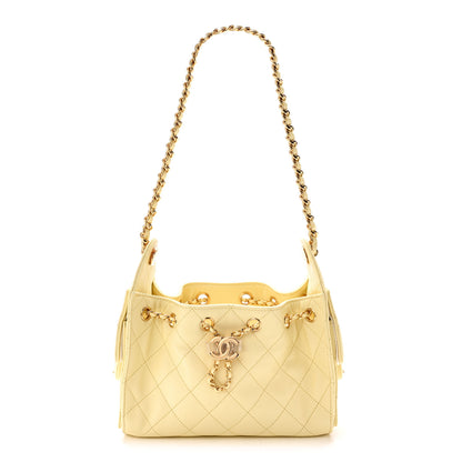 Chanel Caviar Quilted Mini Chanel 25 Handbag Light Yellow 1 of 11