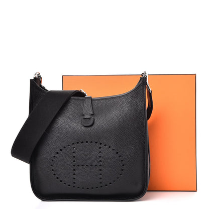 Hermes Taurillon Clemence Evelyne III PM Black 8 of 8