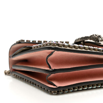 Gucci GG Supreme Monogram Suede Crystal Small Dionysus Shoulder Bag Beige Ebony Light Peonia 9 of 11
