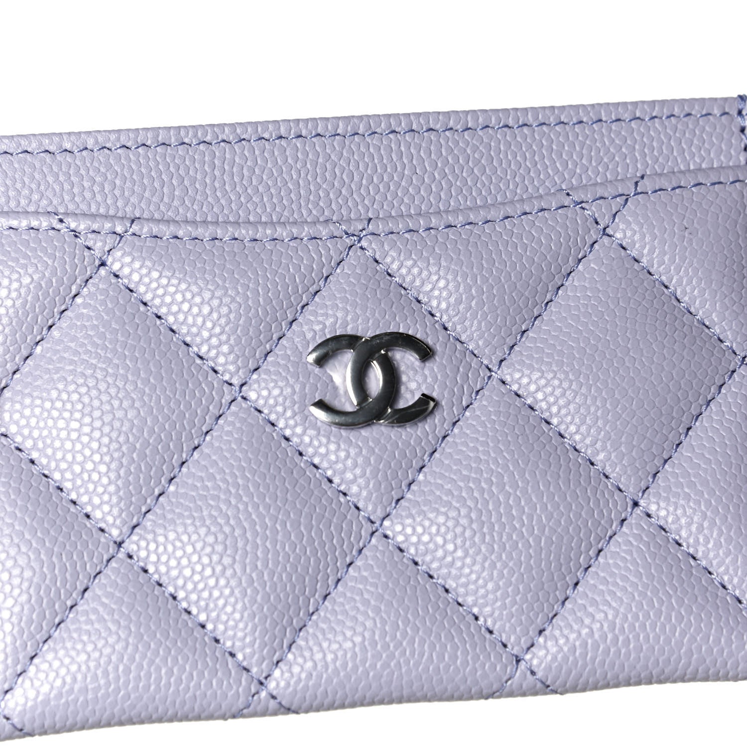 Chanel Caviar Quilted Card Holder Light Purple 6 of 7
