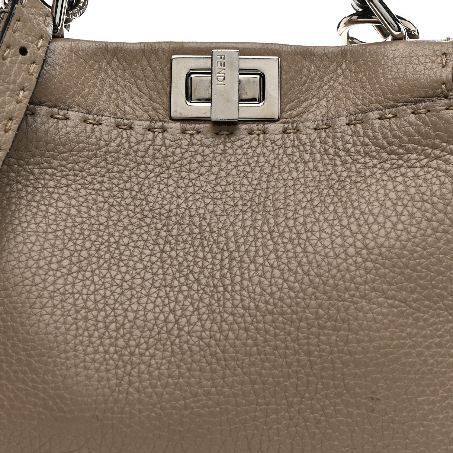 Fendi Cuoio Romano Snakeskin Selleria Mini Peekaboo Iconic Satchel Roccia Corda 15 of 17