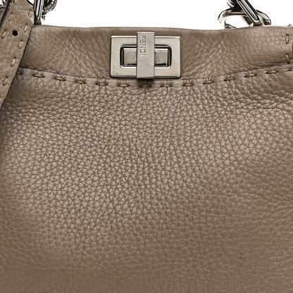 Fendi Cuoio Romano Snakeskin Selleria Mini Peekaboo Iconic Satchel Roccia Corda 15 of 17