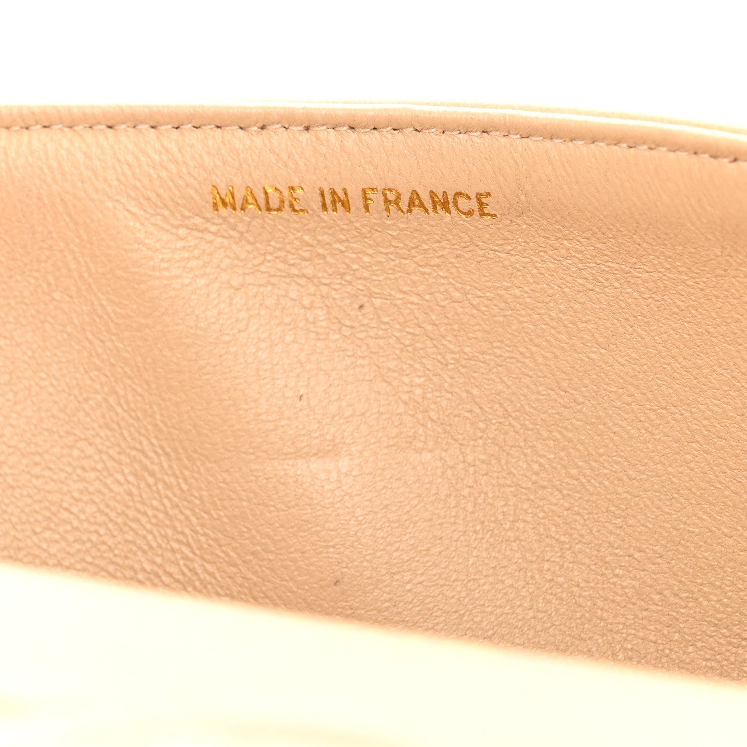 Chanel Lambskin Chevron Quilted Medium Double Flap Beige 7 of 11