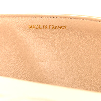 Chanel Lambskin Chevron Quilted Medium Double Flap Beige 7 of 11