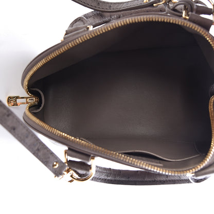Louis Vuitton Ostrich Alma BB Gris 5 of 10