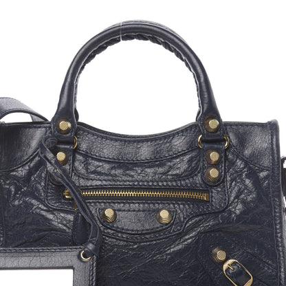 Balenciaga Agneau Giant 12 Gold Hardware Mini City Bleu Obscur 9 of 9