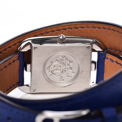 Hermes Stainless Steel Swift 23mm Cape Cod Double Tour Quartz Watch Bleu Electrique 5 of 7