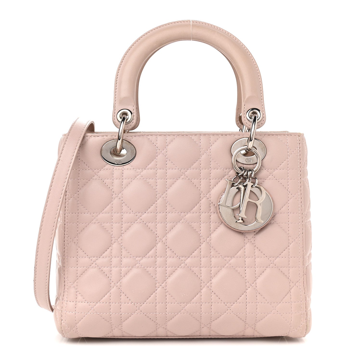 Christian Dior Lambskin Cannage Medium Lady Dior Light Pink 1 of 12