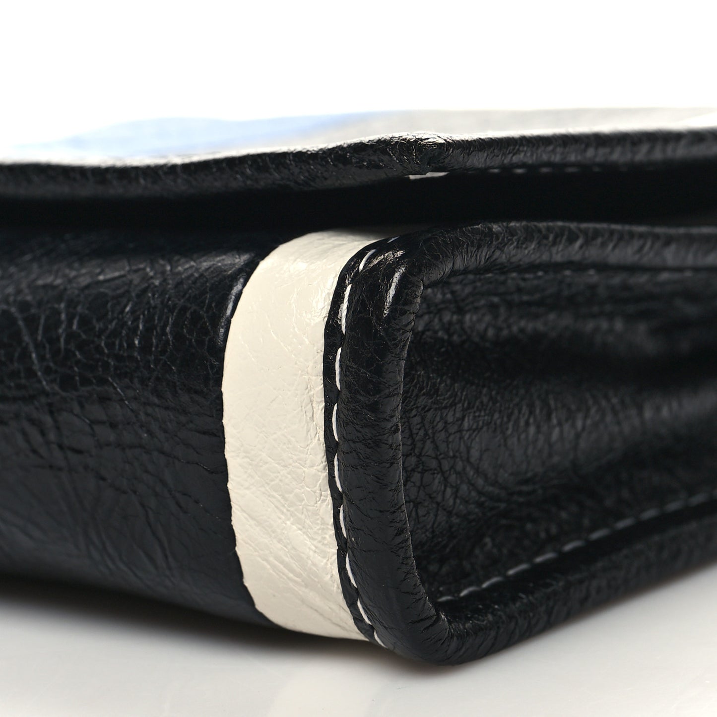 Agneau Arena Multicolore Bazar Chain Shoulder Bag Bleu White Black