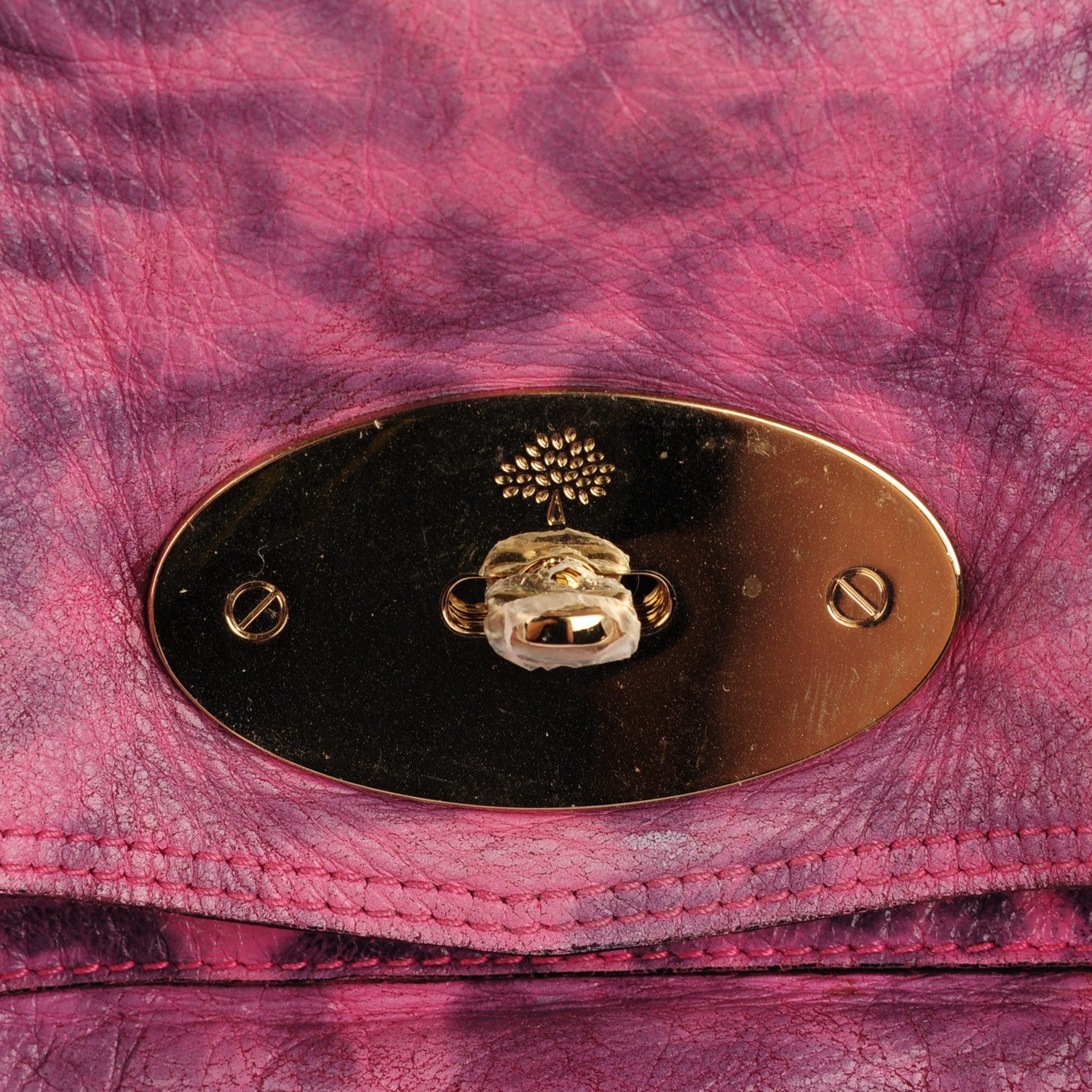 Mulberry Shiny Leopard Oversized Alexa Peony Pink 6 of 9
