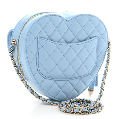 Chanel Lambskin Quilted CC In Love Heart Bag Light Blue 3 of 11